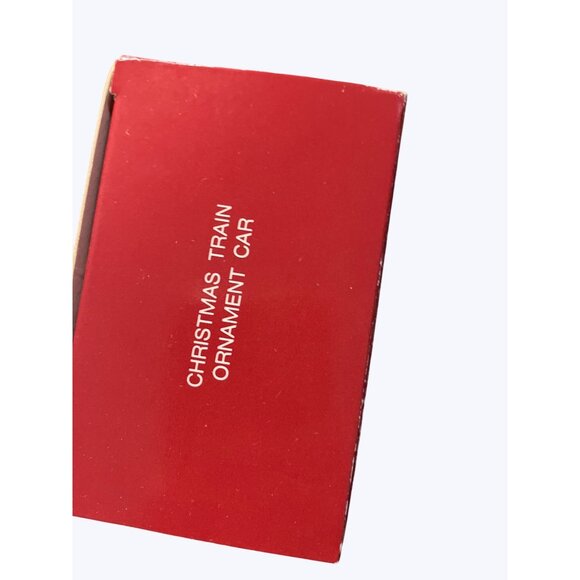 Christmas Train Ornament Car With Striped Ball Decoration Avon Gift Collection - Picture 9 of 11